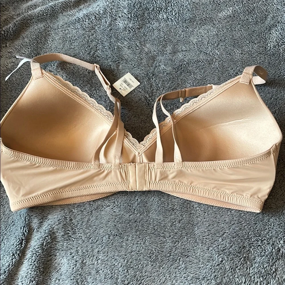 Aerie Cream Lace Detail Wireless Bra